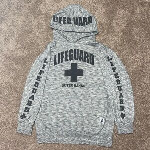 LG Grey Lifeguard hoodie, designed in Brooklyn.